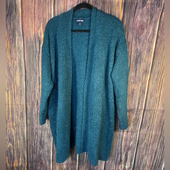 Lands' End Sweaters - Lands End Woman’s Teal Open Cardigan Size 1X
